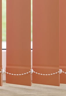 Trinity (Blackout), Deep Orange - Vertical Blind Slats